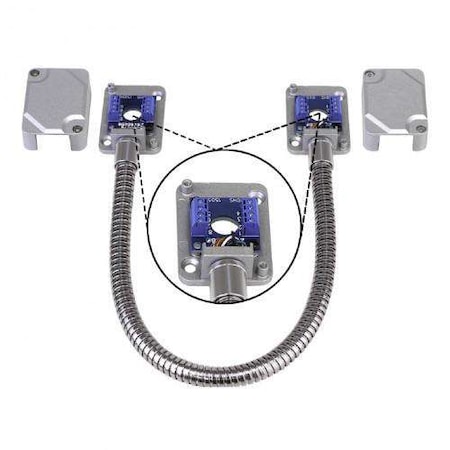 Seco-Larm Armored door cord with terminal blocks Silver, maximum current 34 at 30VAC/VDC, cord length SLM-SD-969-T15Q/S